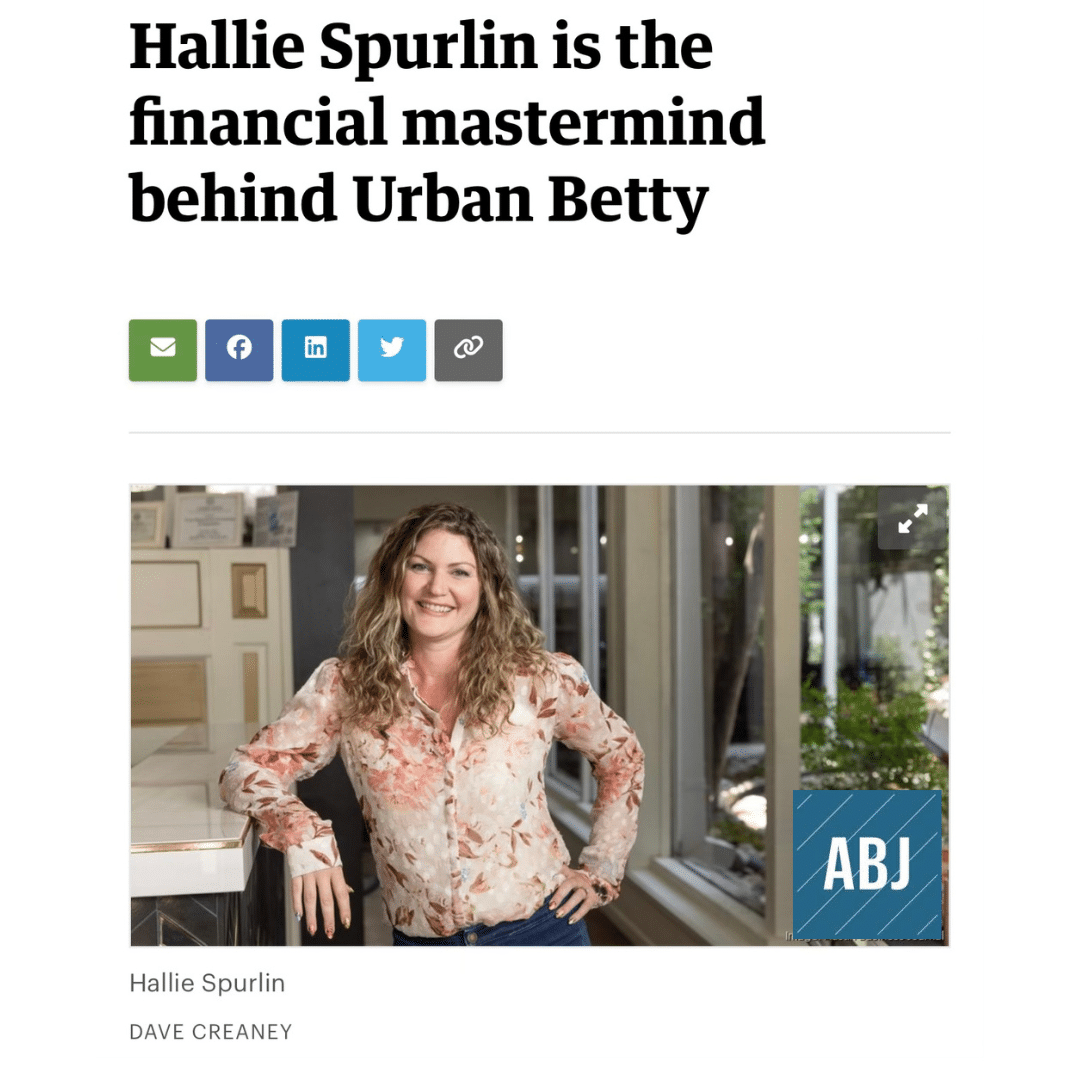 Hallie Spurlin is the financial mastermind behind Urban Betty Salon.