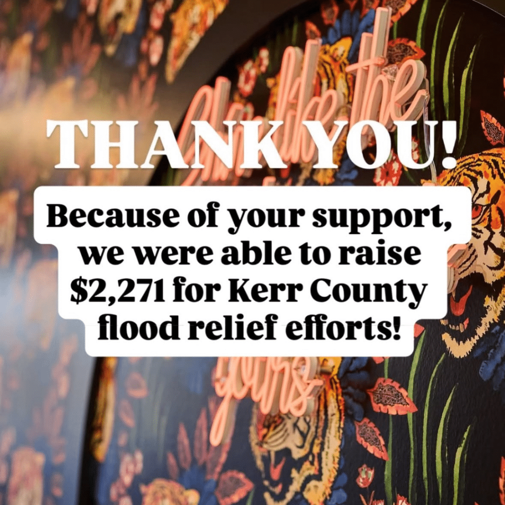 Urban Betty Raises $2,271 for Kerr County Flood Relief