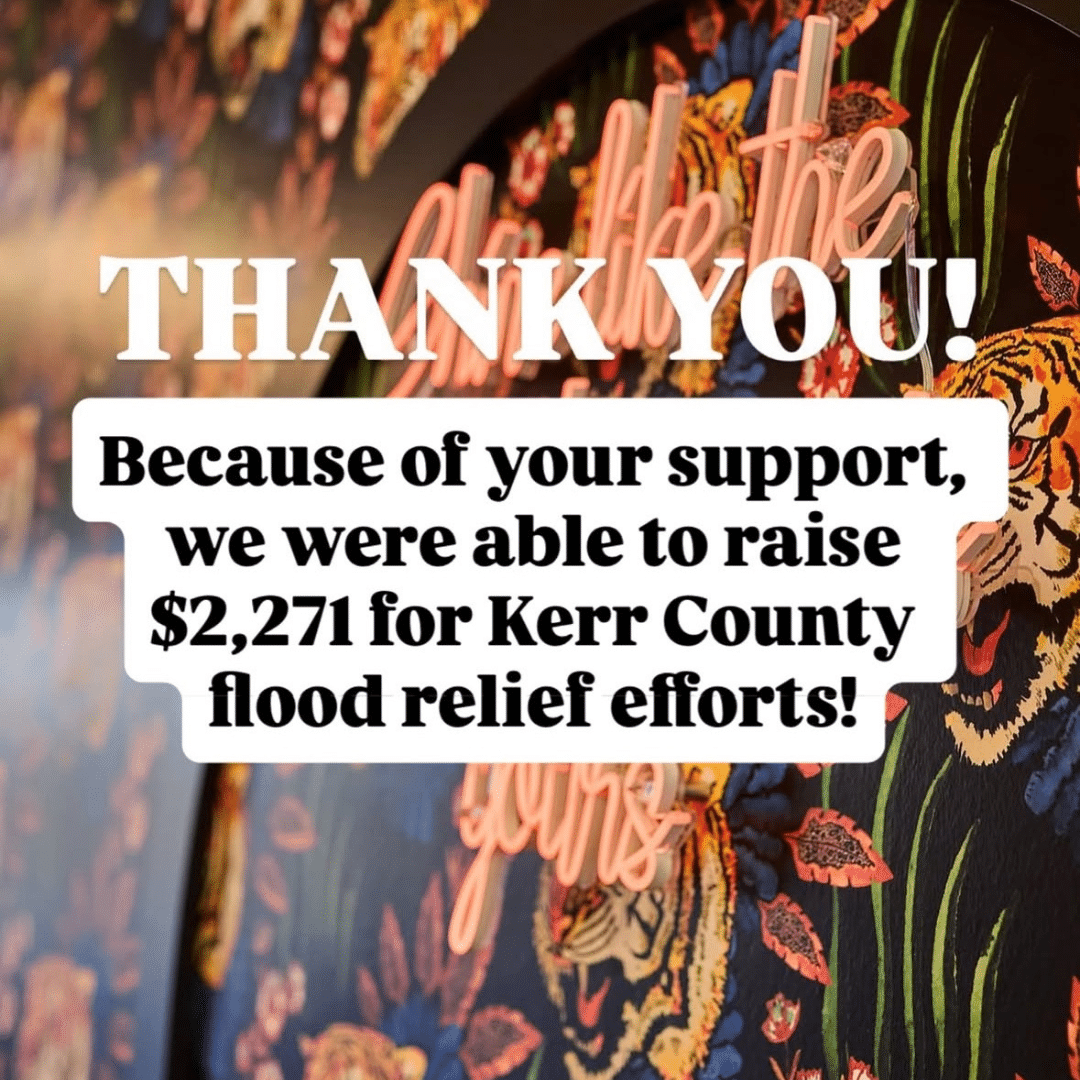 Urban Betty Raises $2,271 for Kerr County Flood Relief